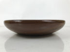 Japanese Brushed Lacquer Wooden Kashiki Snack Bowl Vtg Kashibachi Brown L522