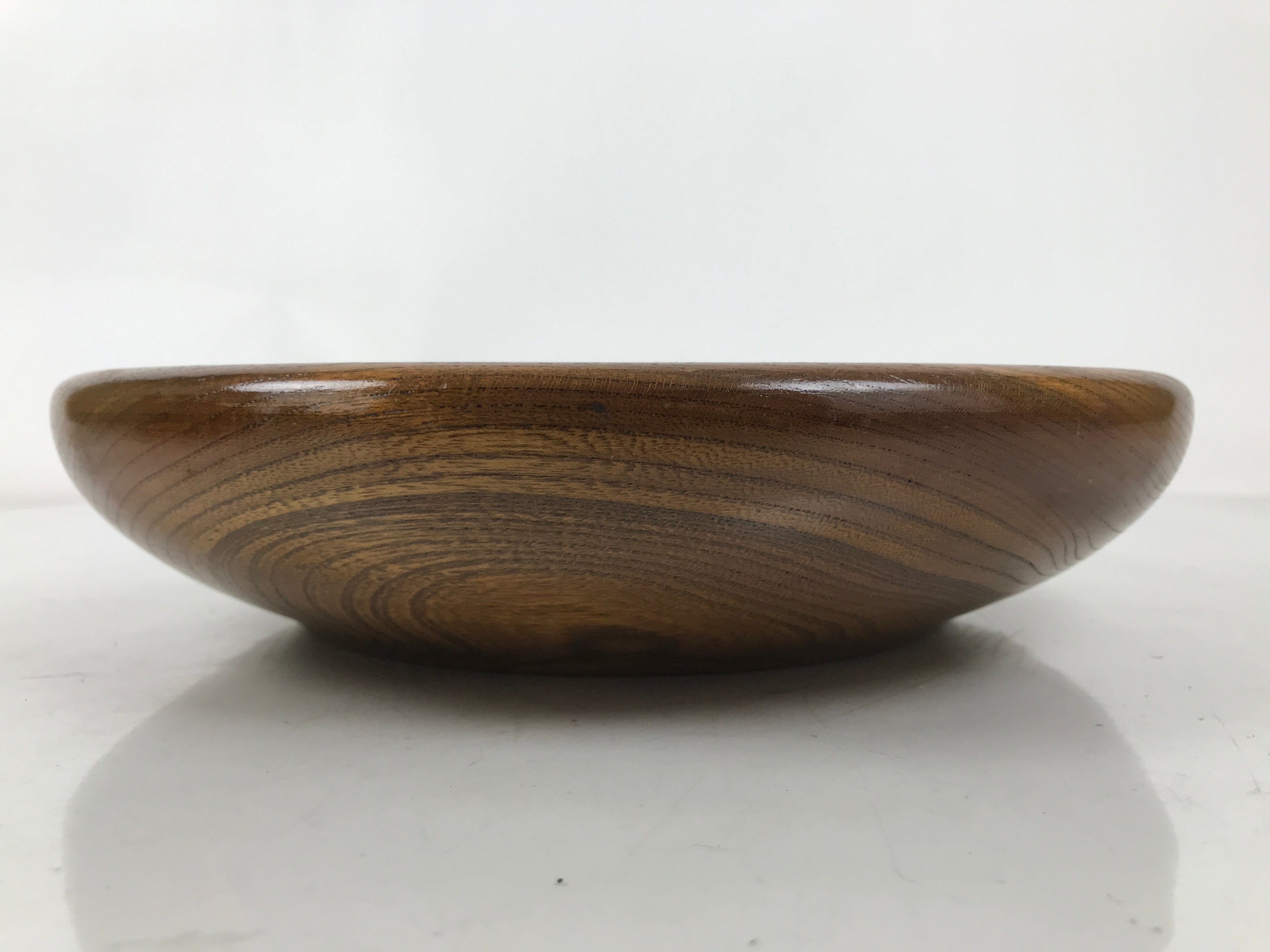 Japanese Brushed Lacquer Wooden Kashiki Snack Bowl Vtg Kashibachi Brown L522