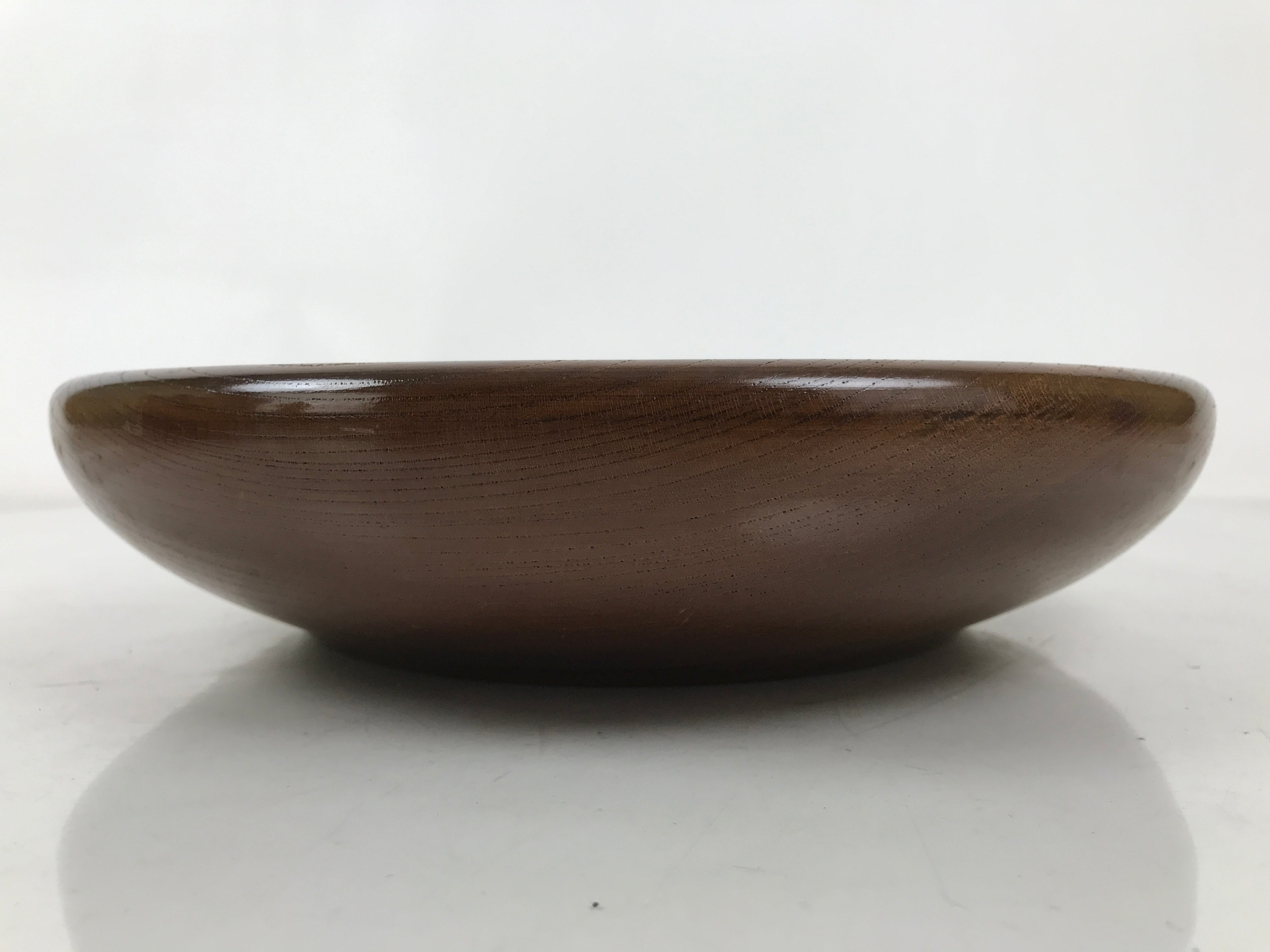 Japanese Brushed Lacquer Wooden Kashiki Snack Bowl Vtg Kashibachi Brown L522