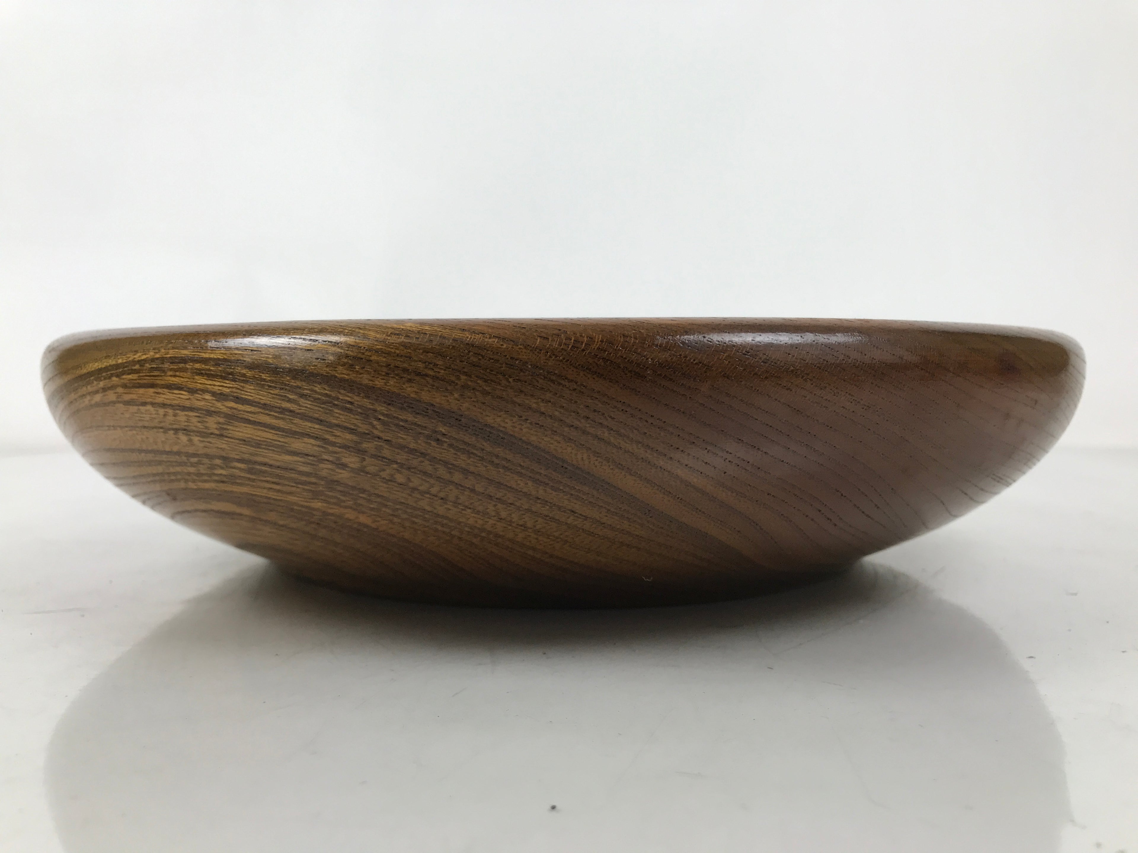 Japanese Brushed Lacquer Wooden Kashiki Snack Bowl Vtg Kashibachi Brown L522