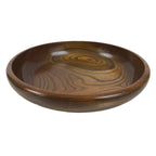 Japanese Brushed Lacquer Wooden Kashiki Snack Bowl Vtg Kashibachi Brown L522