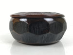 Japanese Brushed Lacquer Wooden Lidded Bowl Kashiki Vtg Tea Ceremony LWB130