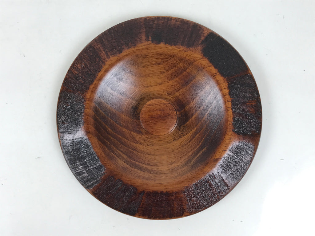 Japanese Brushed Lacquer Wooden Lidded Bowl Kashiki Vtg Tea Ceremony LWB130