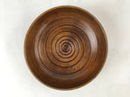 Japanese Brushed Lacquer Wooden Lidded Bowl Kashiki Vtg Tea Ceremony Lines L121