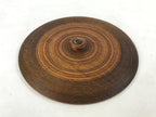 Japanese Brushed Lacquer Wooden Lidded Bowl Kashiki Vtg Tea Ceremony Lines L121