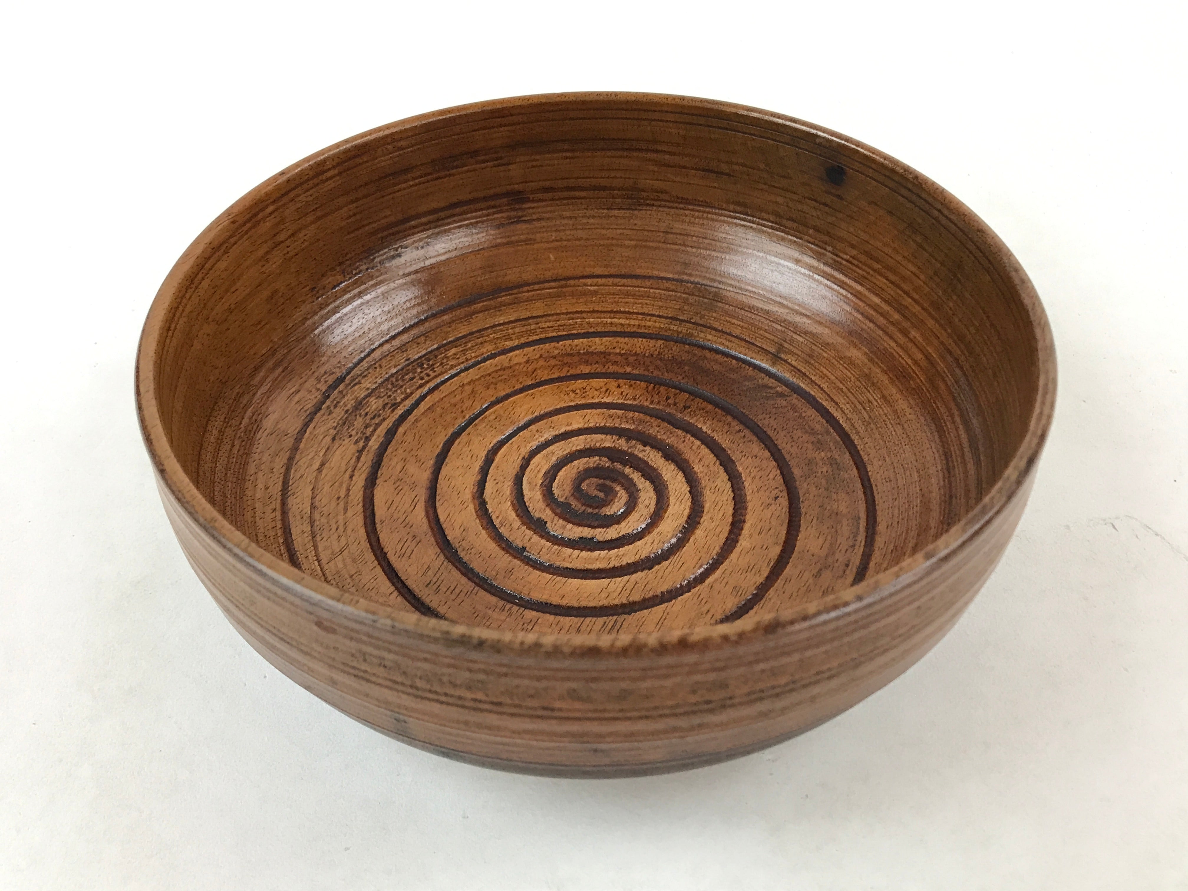 Japanese Brushed Lacquer Wooden Lidded Bowl Kashiki Vtg Tea Ceremony Lines L121