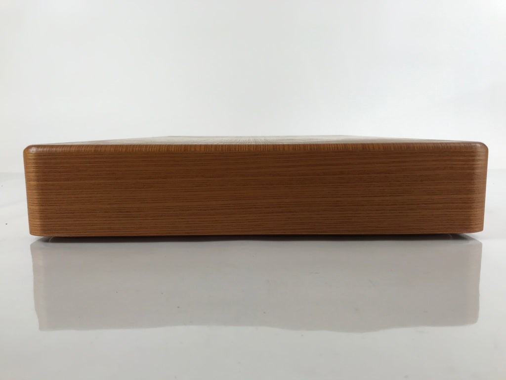Japanese Brushed Lacquer Wooden Lidded Storage Box Vtg Container Brown L157