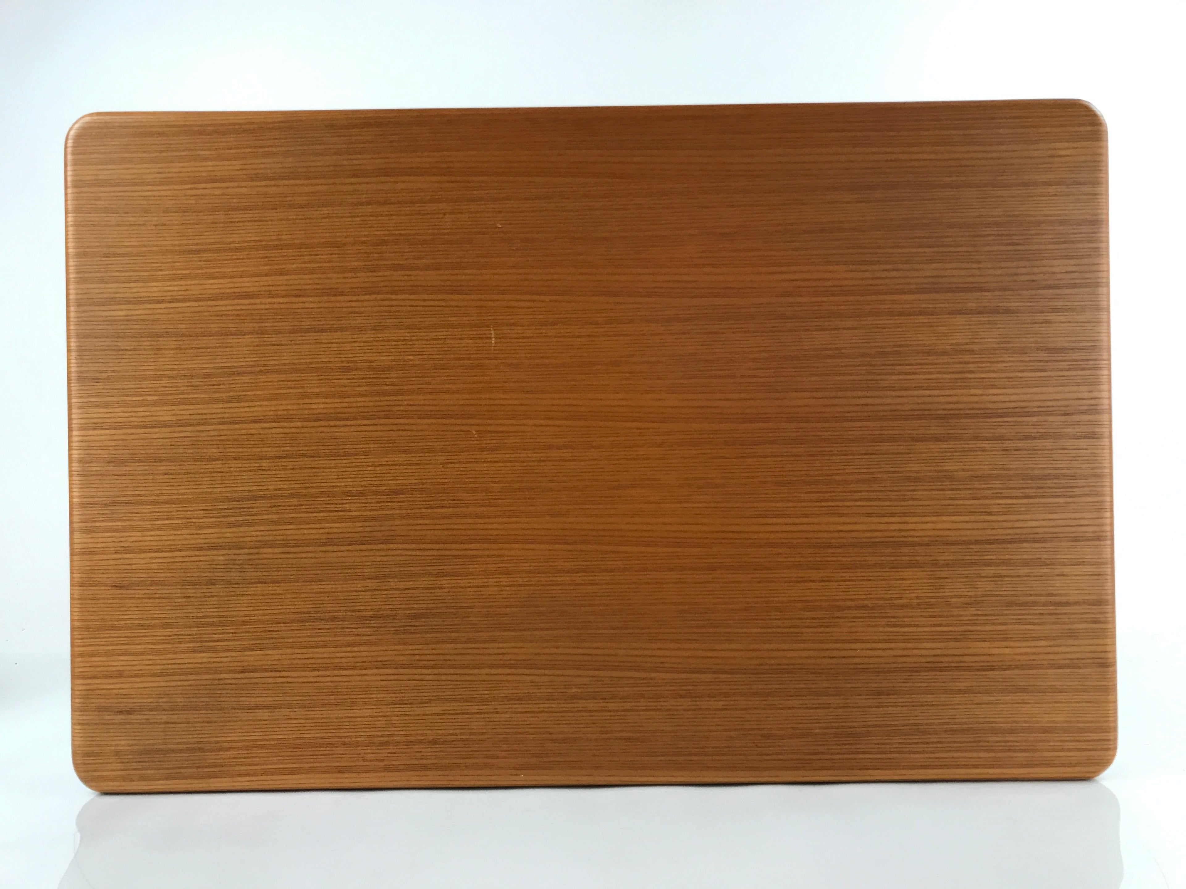 Japanese Brushed Lacquer Wooden Lidded Storage Box Vtg Container Brown L157