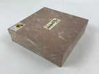 Japanese Brushed Lacquer Wooden Round Serving Plate Vtg Brown Shunkei Box L31