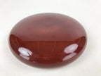 Japanese Brushed Lacquer Wooden Round Serving Plate Vtg Brown Shunkei Box L31
