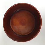 Japanese Brushed Lacquer Wooden Sake Snack Cup Vtg Kobachi Bowl Brown L328