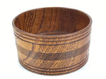 Japanese Brushed Lacquer Wooden Sake Snack Cup Vtg Kobachi Bowl Brown L479