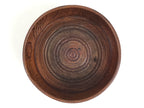 Japanese Brushed Lacquer Wooden Sake Snack Cup Vtg Kobachi Bowl Brown L479