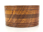 Japanese Brushed Lacquer Wooden Sake Snack Cup Vtg Kobachi Bowl Brown L479
