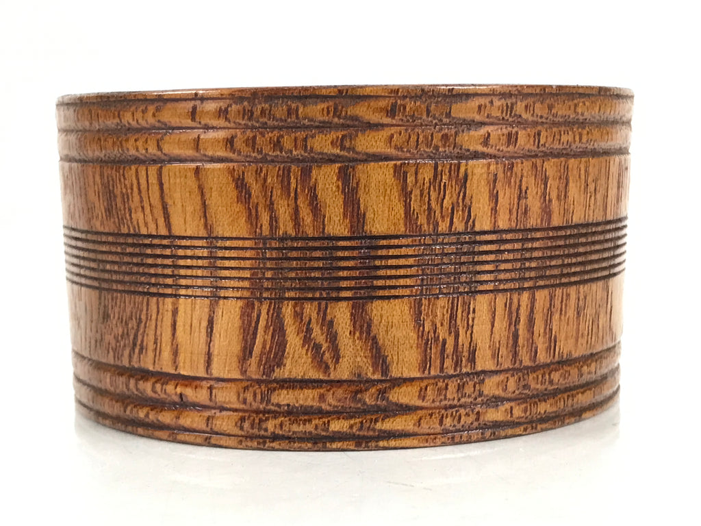 Japanese Brushed Lacquer Wooden Sake Snack Cup Vtg Kobachi Bowl Brown L479