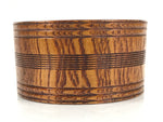 Japanese Brushed Lacquer Wooden Sake Snack Cup Vtg Kobachi Bowl Brown L479
