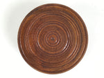 Japanese Brushed Lacquer Wooden Sake Snack Cup Vtg Kobachi Bowl Brown L479