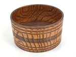 Japanese Brushed Lacquer Wooden Sake Snack Cup Vtg Kobachi Bowl Brown L480