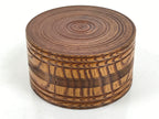 Japanese Brushed Lacquer Wooden Sake Snack Cup Vtg Kobachi Bowl Brown L480