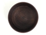 Japanese Brushed Lacquer Wooden Sake Snack Cup Vtg Kobachi Bowl Brown L481
