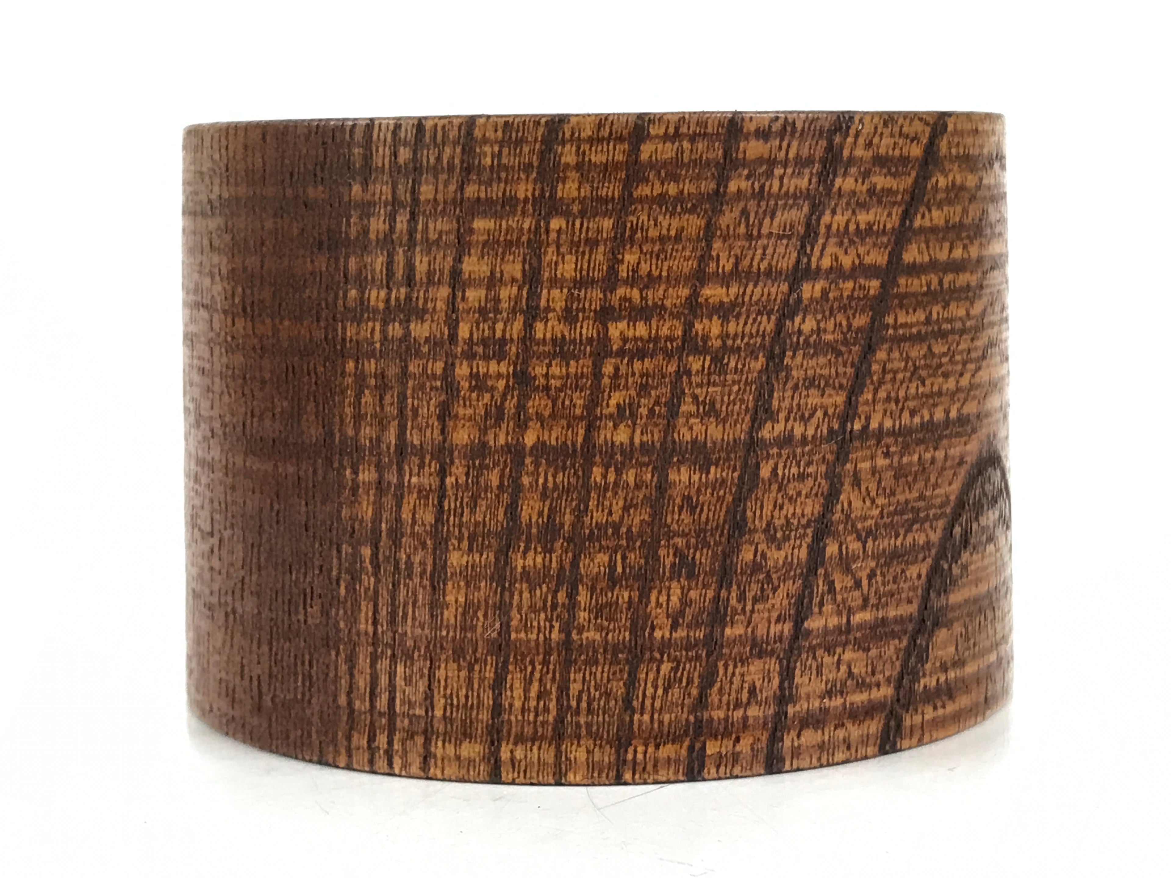 Japanese Brushed Lacquer Wooden Sake Snack Cup Vtg Kobachi Bowl Brown L482