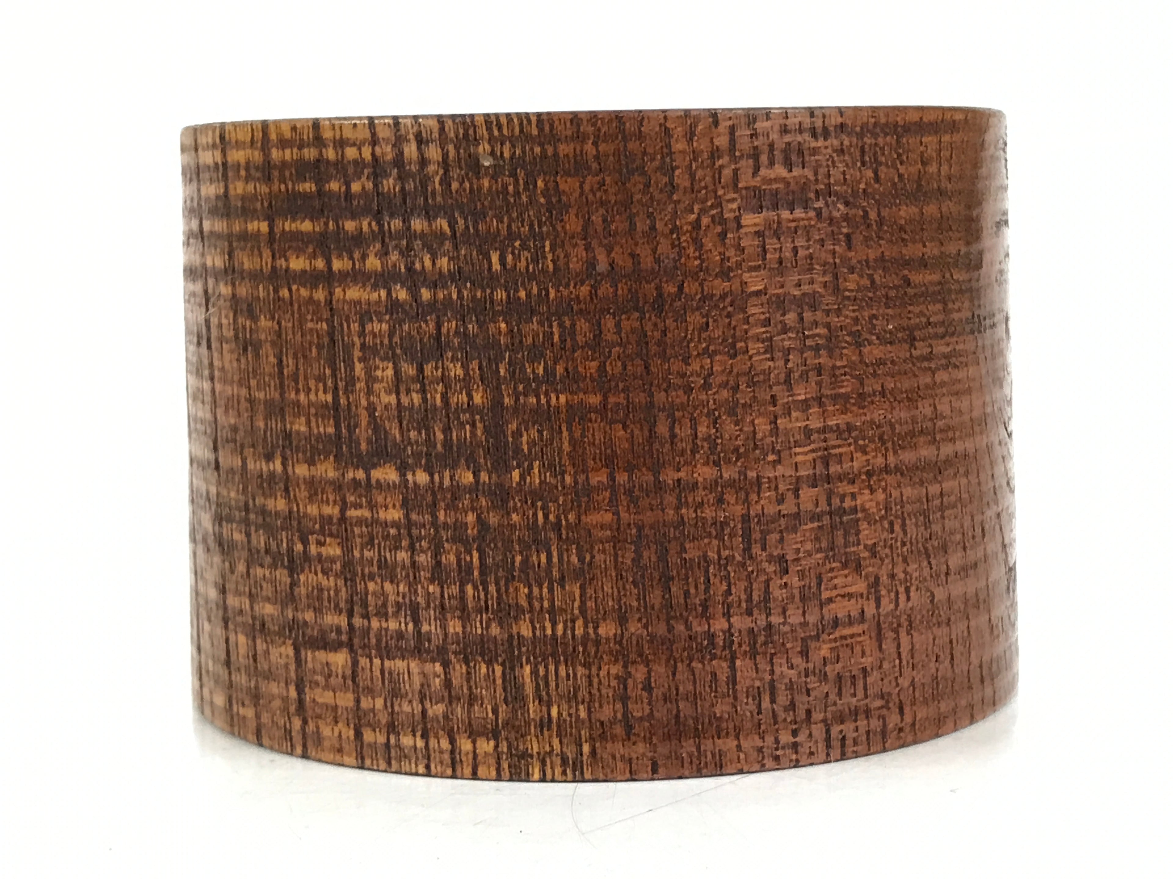 Japanese Brushed Lacquer Wooden Sake Snack Cup Vtg Kobachi Bowl Brown L482