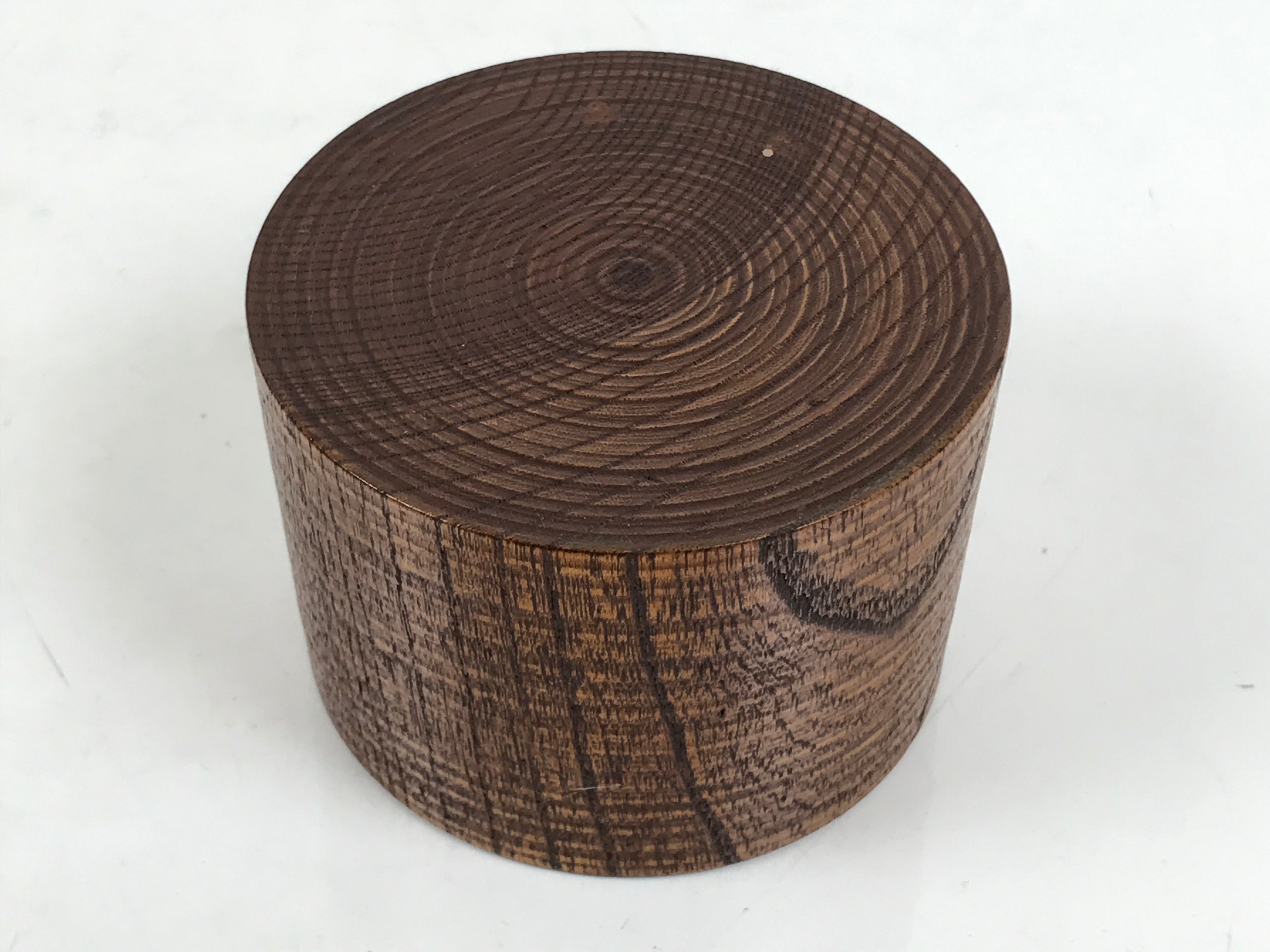 Japanese Brushed Lacquer Wooden Sake Snack Cup Vtg Kobachi Bowl Brown L482