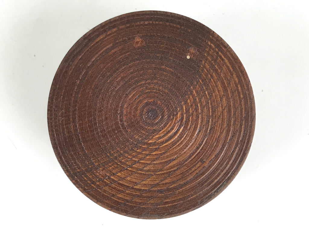 Japanese Brushed Lacquer Wooden Sake Snack Cup Vtg Kobachi Bowl Brown L482