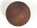 Japanese Brushed Lacquer Wooden Sake Snack Cup Vtg Kobachi Bowl Brown L482