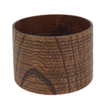 Japanese Brushed Lacquer Wooden Sake Snack Cup Vtg Kobachi Bowl Brown L482