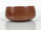 Japanese Brushed Lacquer Wooden Sake Snack Cup Vtg Kobachi Bowl Brown L597