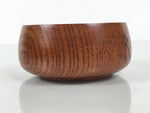 Japanese Brushed Lacquer Wooden Sake Snack Cup Vtg Kobachi Bowl Brown L597