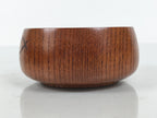 Japanese Brushed Lacquer Wooden Sake Snack Cup Vtg Kobachi Bowl Brown L597
