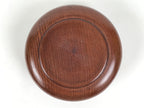 Japanese Brushed Lacquer Wooden Sake Snack Cup Vtg Kobachi Bowl Brown L598