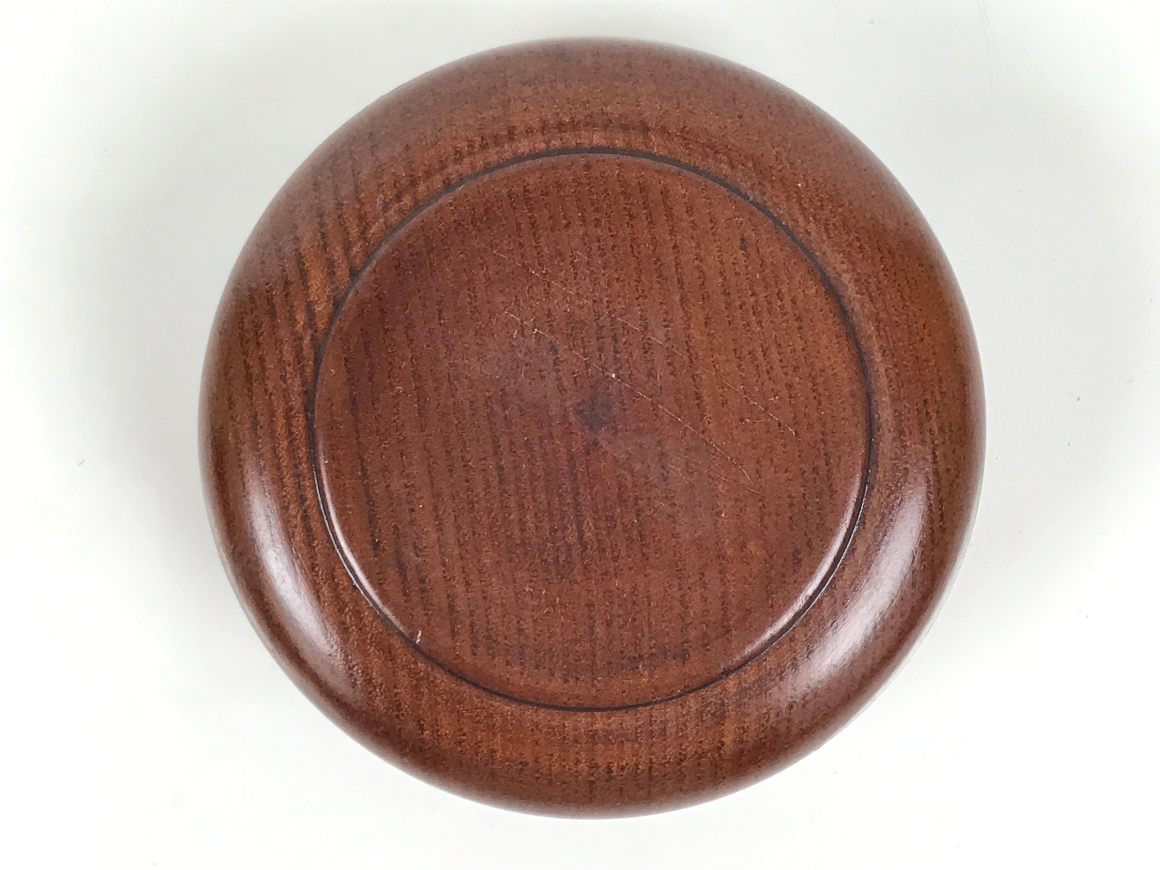Japanese Brushed Lacquer Wooden Sake Snack Cup Vtg Kobachi Bowl Brown L598