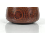 Japanese Brushed Lacquer Wooden Sake Snack Cup Vtg Kobachi Bowl Brown L598