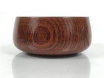 Japanese Brushed Lacquer Wooden Sake Snack Cup Vtg Kobachi Bowl Brown L598