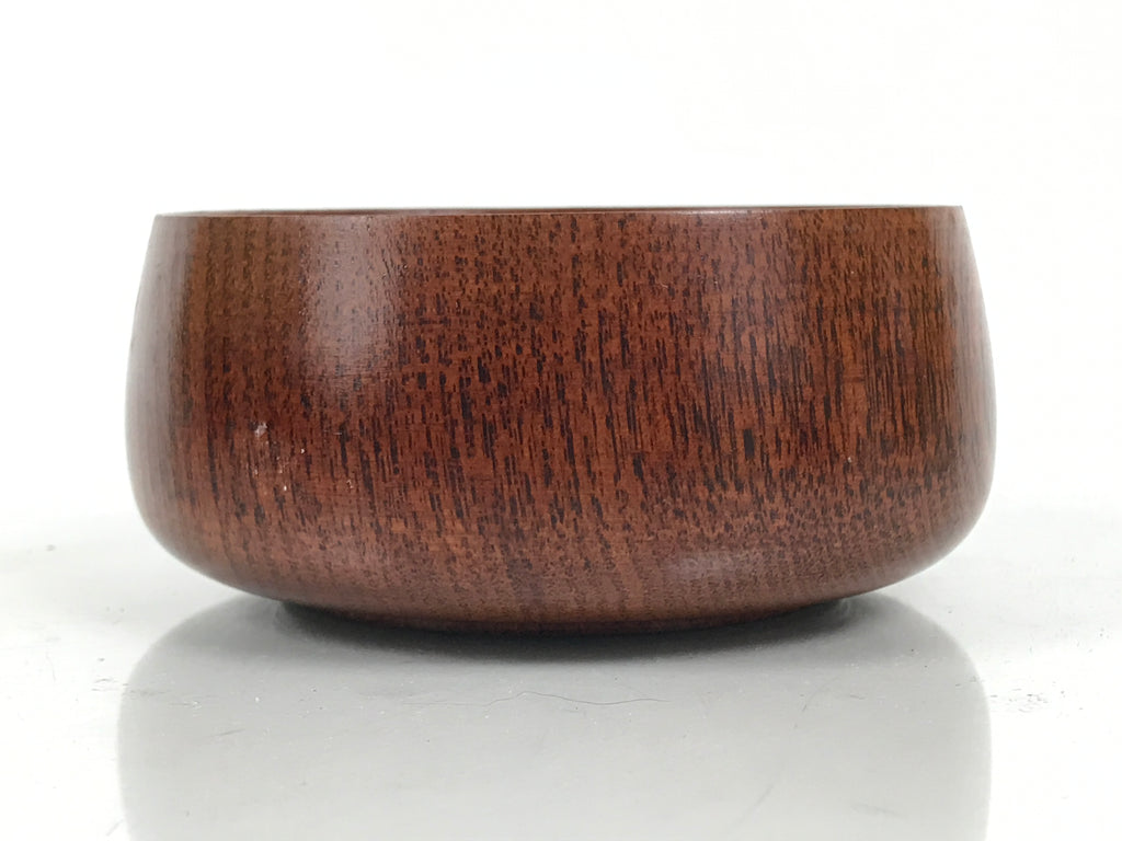 Japanese Brushed Lacquer Wooden Sake Snack Cup Vtg Kobachi Bowl Brown L598