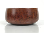 Japanese Brushed Lacquer Wooden Sake Snack Cup Vtg Kobachi Bowl Brown L598