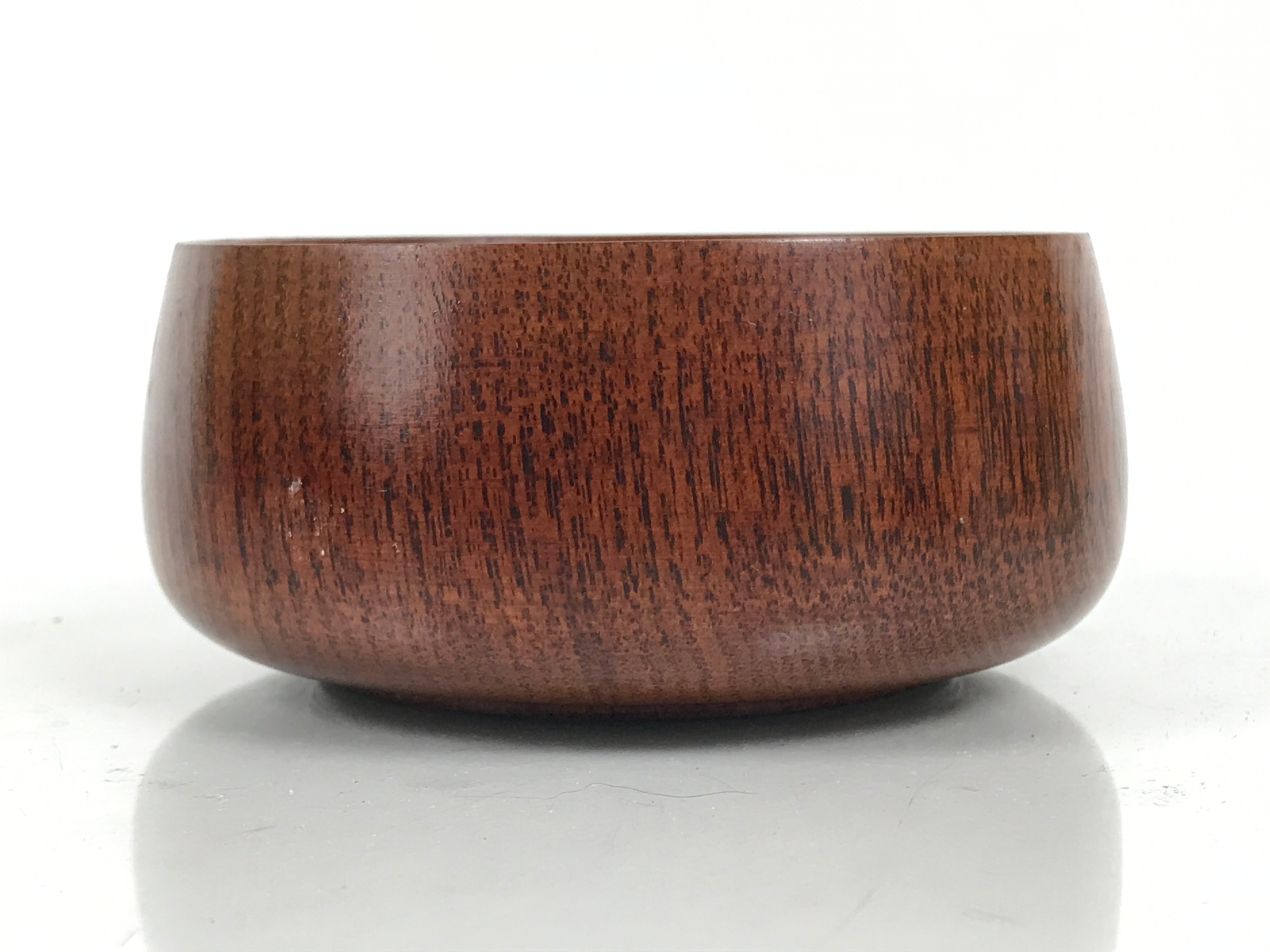 Japanese Brushed Lacquer Wooden Sake Snack Cup Vtg Kobachi Bowl Brown L598
