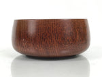 Japanese Brushed Lacquer Wooden Sake Snack Cup Vtg Kobachi Bowl Brown L598