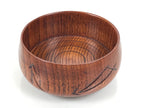 Japanese Brushed Lacquer Wooden Sake Snack Cup Vtg Kobachi Bowl Brown L599