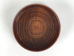 Japanese Brushed Lacquer Wooden Sake Snack Cup Vtg Kobachi Bowl Brown L599