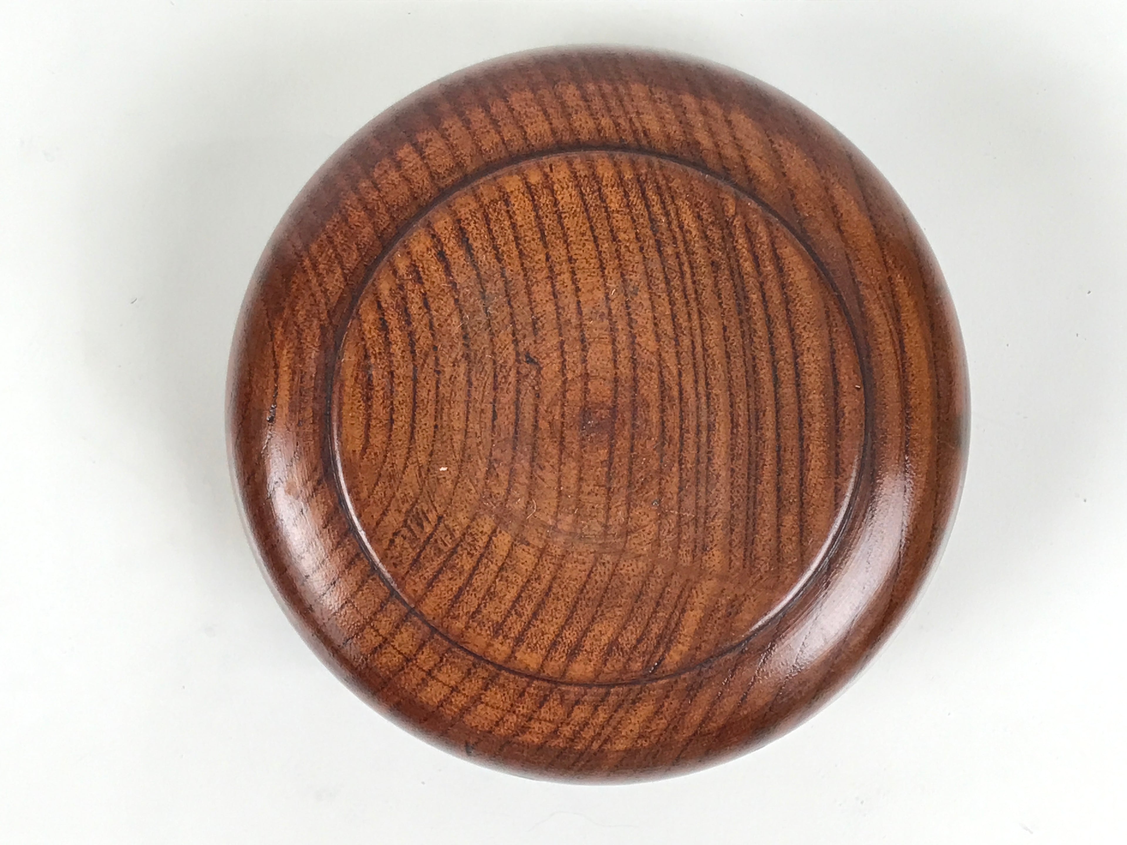 Japanese Brushed Lacquer Wooden Sake Snack Cup Vtg Kobachi Bowl Brown L599