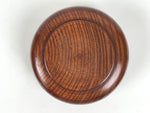 Japanese Brushed Lacquer Wooden Sake Snack Cup Vtg Kobachi Bowl Brown L599