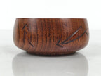 Japanese Brushed Lacquer Wooden Sake Snack Cup Vtg Kobachi Bowl Brown L599