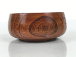 Japanese Brushed Lacquer Wooden Sake Snack Cup Vtg Kobachi Bowl Brown L599
