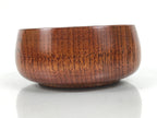 Japanese Brushed Lacquer Wooden Sake Snack Cup Vtg Kobachi Bowl Brown L599