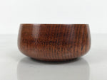Japanese Brushed Lacquer Wooden Sake Snack Cup Vtg Kobachi Bowl Brown L600