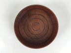 Japanese Brushed Lacquer Wooden Sake Snack Cup Vtg Kobachi Bowl Brown L601